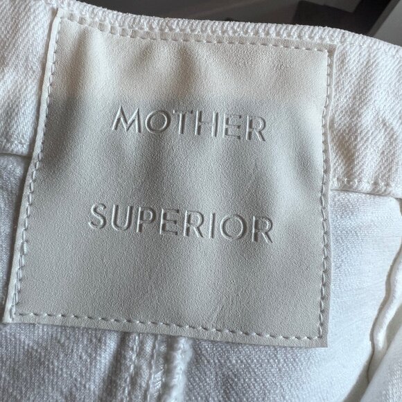 Mother White jean bell bottom size 28 lace up front - Picture 3 of 5